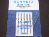 NEEDLE SCHMETZ JEANS SIZES 90-100 SOLD 5 PER PACK HANG SELL