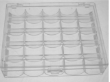 BOX BOBBIN WITH HINGED LID HOLDS 25 BOBBINS BOX BOBBIN WITH HINGED LID HOLDS 25 BOBBINS